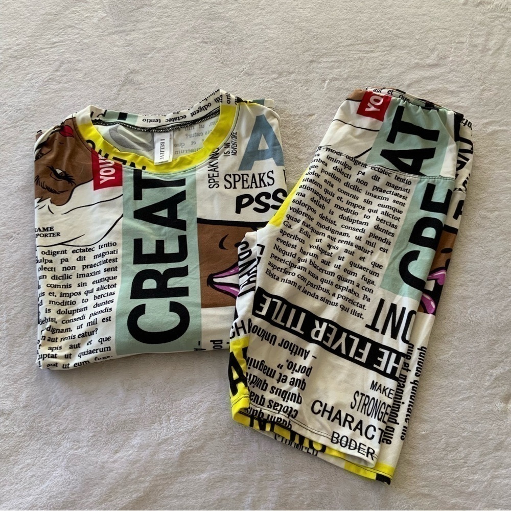 I believe cartoon comic pajama set